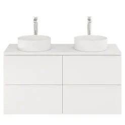 Meuble sous vasque suspendu blanc mat l.120 x H.60 x P.45 cm, GoodHome Imandra