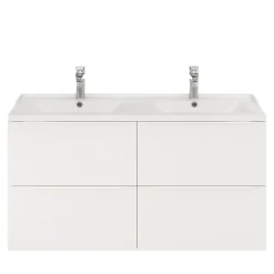 Meuble sous vasque suspendu blanc mat l.120 x H.60 x P.45 cm, GoodHome Imandra