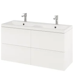 Meuble sous vasque suspendu blanc mat l.120 x H.60 x P.45 cm, GoodHome Imandra