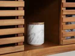 Meuble sous vasque suspendu en bois d'acacia - 90 cm - PENEBEL