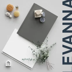 Meuble sous vasque suspendu gris anthracite mat 2 tiroirs l.80 x H.48 x P.45 cm Levanna