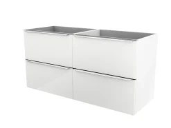 Meuble sous vasque suspendu blanc brillant l.120 x H.60 x P.45 cm, GoodHome Imandra