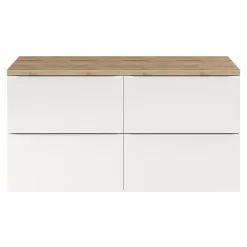 Meuble sous vasque suspendu blanc brillant l.120 x H.60 x P.45 cm, GoodHome Imandra