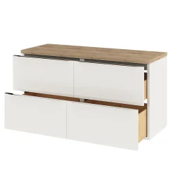 Meuble sous vasque suspendu blanc brillant l.120 x H.60 x P.45 cm, GoodHome Imandra