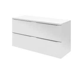 Meuble sous vasque suspendu blanc brillant l.120 x H.60 x P.45 cm, GoodHome Imandra