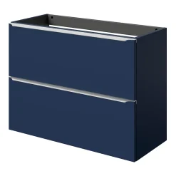 Meuble sous vasque suspendu faible profondeur bleu nuit mat l.80 x H.60 x P.36 cm, GoodHome Imandra