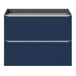 Meuble sous vasque suspendu faible profondeur bleu nuit mat l.80 x H.60 x P.36 cm, GoodHome Imandra