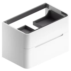 Meuble sous vasque suspendu blanc mat l.84 x H.55 x P.50,5 cm, Alba