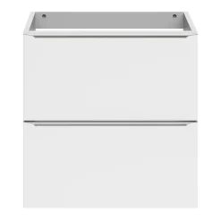 Meuble sous vasque suspendu faible profondeur blanc brillant l.60 x H.60 x P.36 cm, GoodHome Imandra