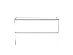 Meuble sous vasque suspendu gris brillant l.100 x H.60 x P.45 cm, GoodHome Imandra