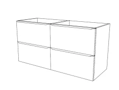 Meuble sous vasque suspendu effet chêne l.120 x H.60 x P.45 cm, GoodHome Imandra