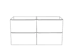 Meuble sous vasque suspendu effet chêne l.120 x H.60 x P.45 cm, GoodHome Imandra
