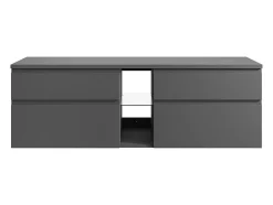 Meuble sous vasque suspendu - Gris - 150 cm - MAGDALENA II