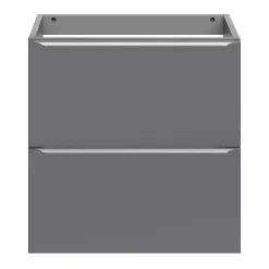 Meuble sous vasque suspendu faible profondeur gris brillant l.60 x H.60 x P.36 cm, GoodHome Imandra