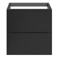 Meuble sous vasque suspendu noir mat l.60 x H.60 x P.45 cm, GoodHome Imandra
