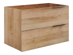 Meuble sous vasque suspendu - Naturel clair - 80 cm - NISAYA