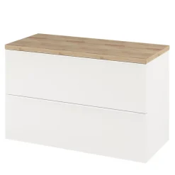 Meuble sous vasque suspendu blanc mat l.100 x H.60 x P.45 cm, GoodHome Imandra
