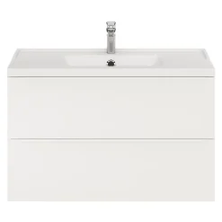 Meuble sous vasque suspendu blanc mat l.100 x H.60 x P.45 cm, GoodHome Imandra