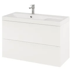 Meuble sous vasque suspendu blanc mat l.100 x H.60 x P.45 cm, GoodHome Imandra