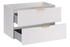 Meuble sous vasque suspendu ASTER blanc 80 cm