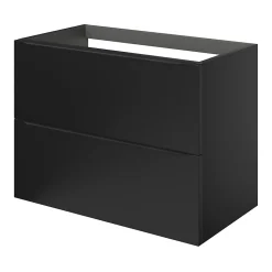 Meuble sous vasque suspendu noir mat l.80 x H.60 x P.45 cm, GoodHome Imandra