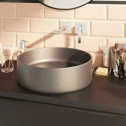 Meuble sous vasque suspendu noir mat l.80 x H.60 x P.45 cm, GoodHome Imandra