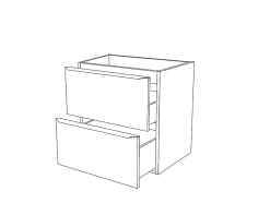 Meuble sous vasque suspendu blanc brillant l.60 x H.60 x P.45 cm, GoodHome Imandra