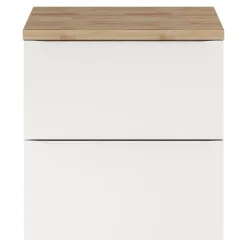 Meuble sous vasque suspendu blanc brillant l.60 x H.60 x P.45 cm, GoodHome Imandra