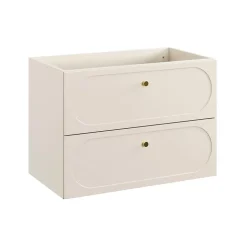 Meuble sous vasque TORNADO 80 cm 2 tiroirs Finition sable Style contemporain
