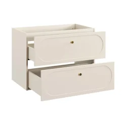 Meuble sous vasque TORNADO 80 cm 2 tiroirs Finition sable Style contemporain