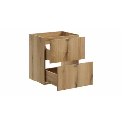 Meuble sous vasque VANO 2 tiroirs Coloris chene L50 x P57 x H39 cm Meuble suspendu