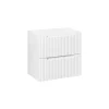 Meuble sous vasque VANO 2 tiroirs Blanc alpin L60 x P39 x H57 cm Meuble suspendu