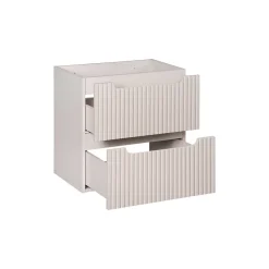 Meuble sous vasque VANO 60 cm 2 tiroirs Marron Congo Finition mat élégante