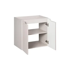 Meuble sous vasque VANO 60 cm 2 portes Marron congo mat L60 x P39 x H57 cm Meuble suspendu