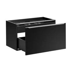 Meuble sous vasque VANTA 80 cm noir Meuble suspendu avec 2 tiroirs