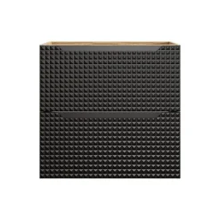 Meuble sous vasque VELNIA 2 tiroirs 60 cm Coloris chene clair et noir Meuble suspendu