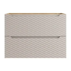 Meuble sous vasque YOKA Beige et chene clair 90 cm
