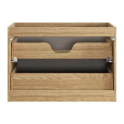 Meuble sous vasque YOKA Beige et chene clair 90 cm