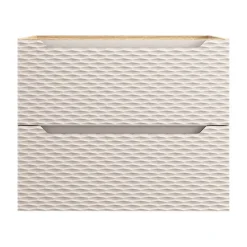 Meuble sous vasque YOKA Beige et chene clair 70 cm