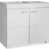 Meuble sous-lavabo 2 compartiments avec 2 portes battantes blanc