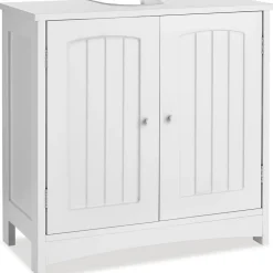 Meuble sous-lavabo 2 compartiments capacité de charge 35 kg