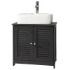 Meuble sous-Lavabo Meuble sous-Vasque, 2 Portes et 2 étages, FRG237-DG, SoBuy