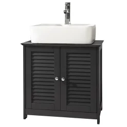 Meuble sous-Lavabo Meuble sous-Vasque, 2 Portes et 2 étages, FRG237-DG, SoBuy
