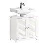 Meuble sous-Lavabo Meuble de Salle de Bain - 2 Portes, FRG237-II-W, SoBuy