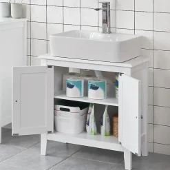 Meuble Sous-Lavabo Meuble de Salle de Bain, FRG202-W, SoBuy
