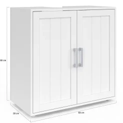Meuble sous-lavabo salle de bain WALDO bois blanc
