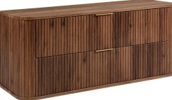 Meuble sous-vasque à suspendre GLAMOUR coloris noyer foncé 120 cm