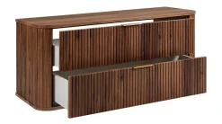 Meuble sous-vasque à suspendre GLAMOUR coloris noyer foncé 120 cm