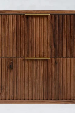 Meuble sous-vasque à suspendre GLAMOUR coloris noyer foncé 120 cm