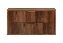Meuble sous-vasque à suspendre GLAMOUR coloris noyer foncé 100 cm